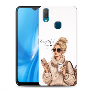 Силиконовый чехол на Vivo Y11 с принтом женский