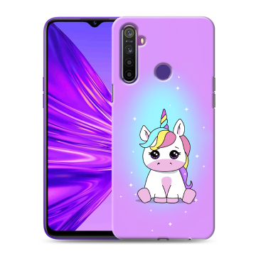 Силиконовый чехол на Realme 5 с принтом Единорог Силиконовый чехол на Realme 5 с принтом Единорог