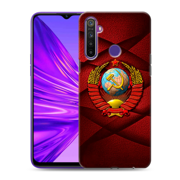 Силиконовый чехол на Realme 5 с принтом Герб СССР Силиконовый чехол на Realme 5 с принтом Герб СССР