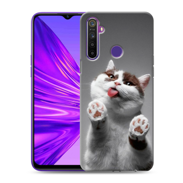 Силиконовый чехол на Realme 5 с принтом Коты Силиконовый чехол на Realme 5 с принтом Коты