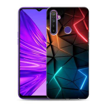 Силиконовый чехол на Realme 5 с принтом Абстракция неон Силиконовый чехол на Realme 5 с принтом Абстракция неон