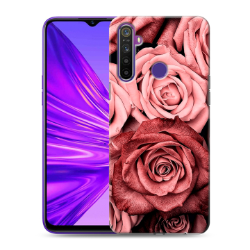 Силиконовый чехол на Realme 5 с принтом Цветы розы Силиконовый чехол на Realme 5 с принтом Цветы розы