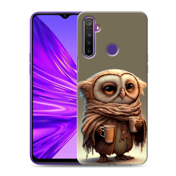 Силиконовый чехол на Realme 5 с принтом Сова Силиконовый чехол на Realme 5 с принтом Сова