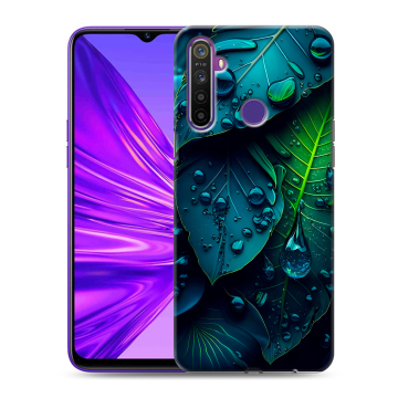 Силиконовый чехол на Realme 5 с принтом Листья Силиконовый чехол на Realme 5 с принтом Листья