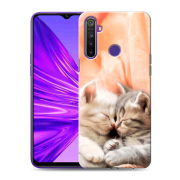Силиконовый чехол на Realme 5 с принтом Котята