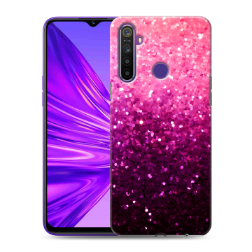 Силиконовый чехол на Realme 5 с принтом Блестки