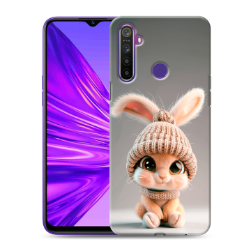 Силиконовый чехол на Realme 5 с принтом Кролик