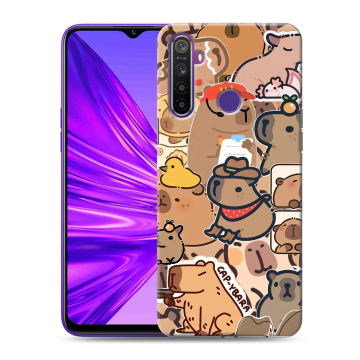 Силиконовый чехол на Realme 5 с принтом капибара