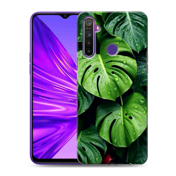 Силиконовый чехол на Realme 5 с принтом Листья Силиконовый чехол на Realme 5 с принтом Листья