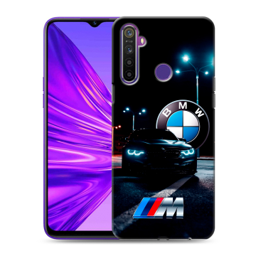 Силиконовый чехол на Realme 5 с принтом БМВ BMW
