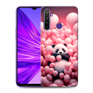 Силиконовый чехол на Realme 5 с принтом Панда
