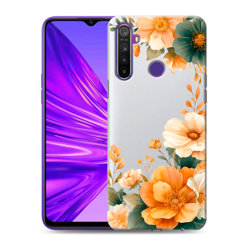 Силиконовый чехол на Realme 5 с принтом Цветы принт Силиконовый чехол на Realme 5 с принтом Цветы принт