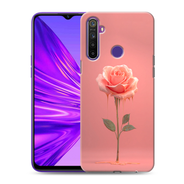 Силиконовый чехол на Realme 5 с принтом Розовая роза Силиконовый чехол на Realme 5 с принтом Розовая роза