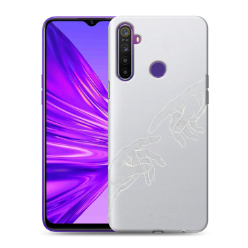 Силиконовый чехол на Realme 5 с принтом Сотворение мира Силиконовый чехол на Realme 5 с принтом Сотворение мира