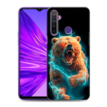 Силиконовый чехол на Realme 5 с принтом Медведь Силиконовый чехол на Realme 5 с принтом Медведь