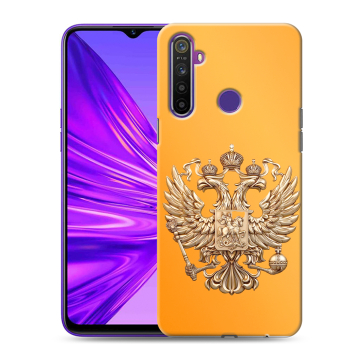 Силиконовый чехол на Realme 5 с принтом Герб Флаг России Силиконовый чехол на Realme 5 с принтом Герб Флаг России