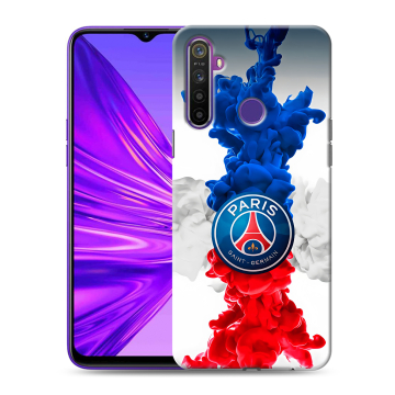 Силиконовый чехол на Realme 5 с принтом PSG ПСЖ Силиконовый чехол на Realme 5 с принтом PSG ПСЖ