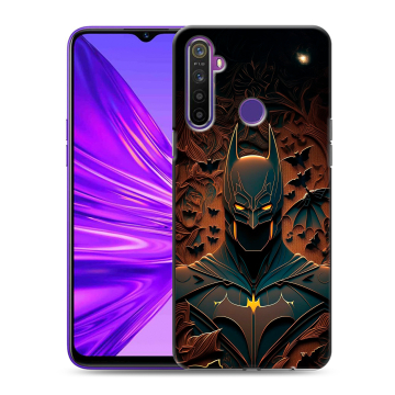 Силиконовый чехол на Realme 5 с принтом Batman Бэтмен Силиконовый чехол на Realme 5 с принтом Batman Бэтмен