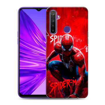 Силиконовый чехол на Realme 5 с принтом Spiderman Человек паук