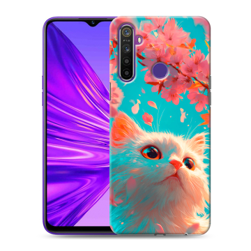 Силиконовый чехол на Realme 5 с принтом Красивый кот Силиконовый чехол на Realme 5 с принтом Красивый кот