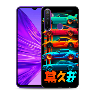 Силиконовый чехол на Realme 5 с принтом машины тачки Силиконовый чехол на Realme 5 с принтом машины тачки