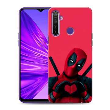 Силиконовый чехол на Realme 5 с принтом Дедпул Deadpool