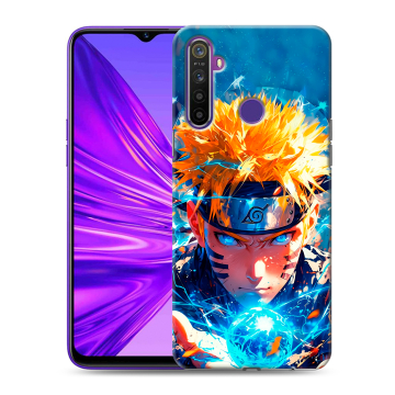 Силиконовый чехол на Realme 5 с принтом Аниме Наруто Naruto