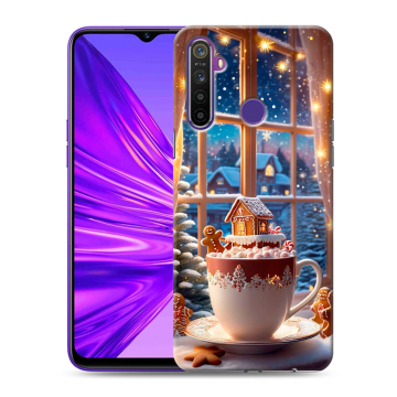 Силиконовый чехол на Realme 5 с принтом Новый год Силиконовый чехол на Realme 5 с принтом Новый год