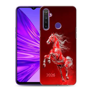 Силиконовый чехол на Realme 5 с принтом Новый год Силиконовый чехол на Realme 5 с принтом Новый год