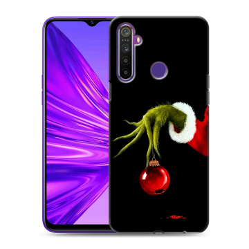 Силиконовый чехол на Realme 5 с принтом Новый год Гринч Силиконовый чехол на Realme 5 с принтом Новый год Гринч