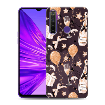 Силиконовый чехол на Realme 5 с принтом Новый год Силиконовый чехол на Realme 5 с принтом Новый год