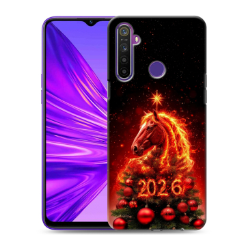 Силиконовый чехол на Realme 5 с принтом Новый год Силиконовый чехол на Realme 5 с принтом Новый год