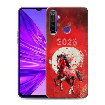 Силиконовый чехол на Realme 5 с принтом Новый год Силиконовый чехол на Realme 5 с принтом Новый год