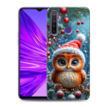 Силиконовый чехол на Realme 5 с принтом Новый год Силиконовый чехол на Realme 5 с принтом Новый год
