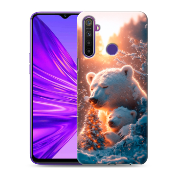 Силиконовый чехол на Realme 5 с принтом Новый год Силиконовый чехол на Realme 5 с принтом Новый год