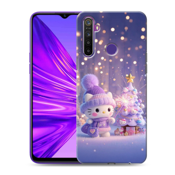Силиконовый чехол на Realme 5 с принтом Новый год Силиконовый чехол на Realme 5 с принтом Новый год