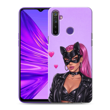 Силиконовый чехол на Realme 5 с принтом женский Силиконовый чехол на Realme 5 с принтом женский