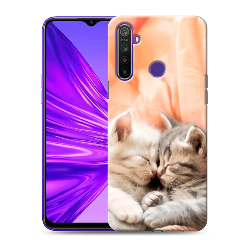 Силиконовый чехол на Realme 5 с принтом Котята Силиконовый чехол на Realme 5 с принтом Котята