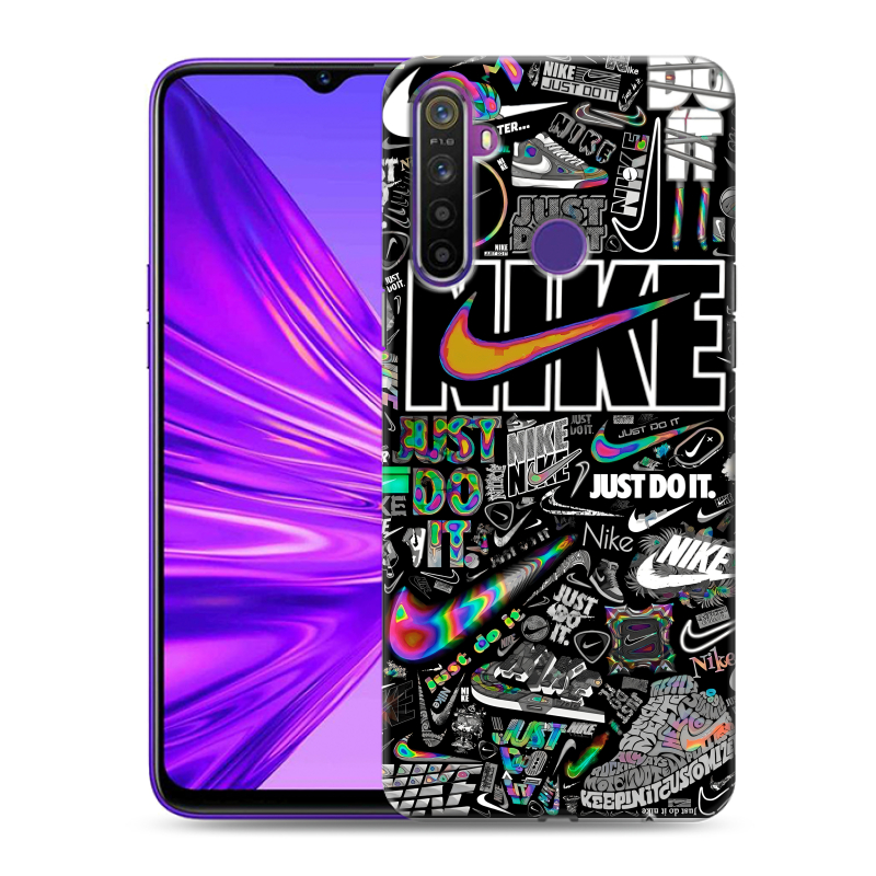 Силиконовый чехол на Realme 5 с принтом Найк Силиконовый чехол на Realme 5 с принтом Найк
