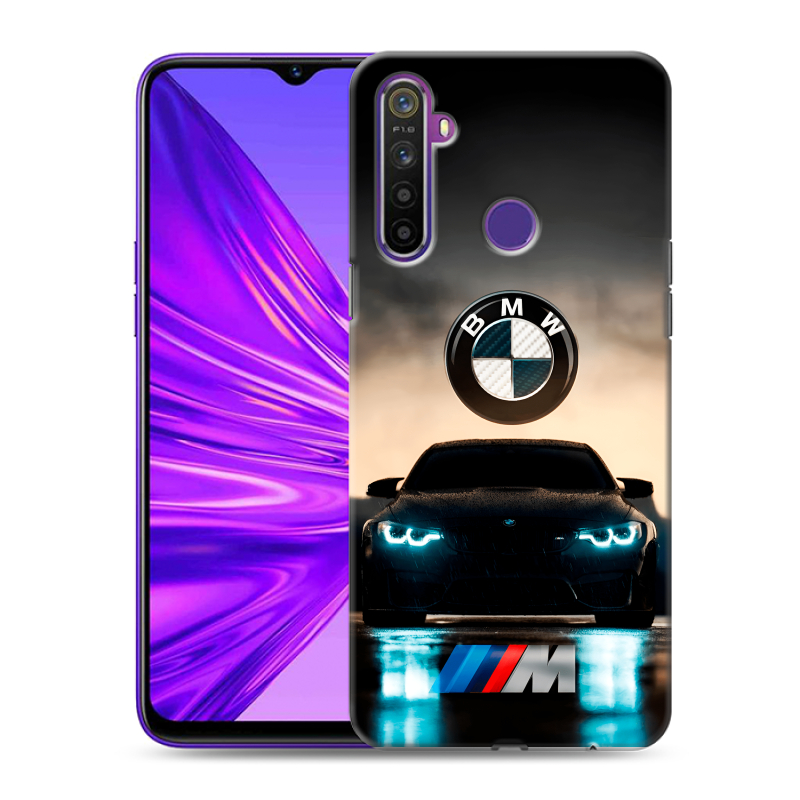 Силиконовый противоударный чехол на Realme 5 с принтом БМВ BMW Силиконовый противоударный чехол на Realme 5 с принтом БМВ BMW