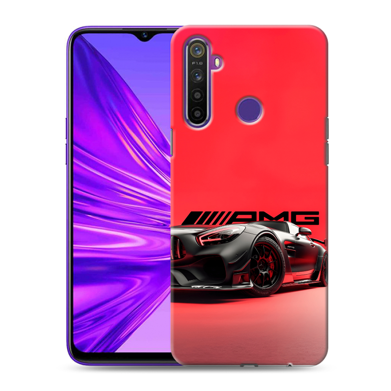 Силиконовый чехол на Realme 5 с принтом Мерседес Mercedes AMG Силиконовый чехол на Realme 5 с принтом Мерседес Mercedes AMG
