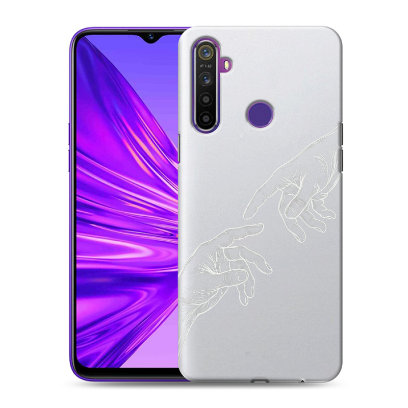 Силиконовый противоударный чехол на Realme 5 с принтом Сотворение мира Силиконовый противоударный чехол на Realme 5 с принтом Сотворение мира
