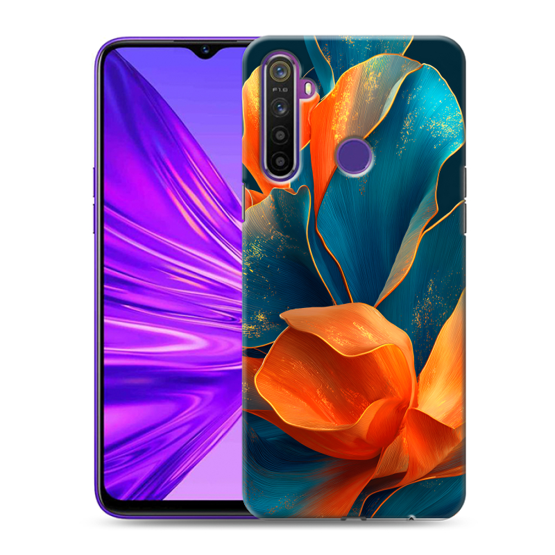 Силиконовый чехол на Realme 5 с принтом Цветы Силиконовый чехол на Realme 5 с принтом Цветы