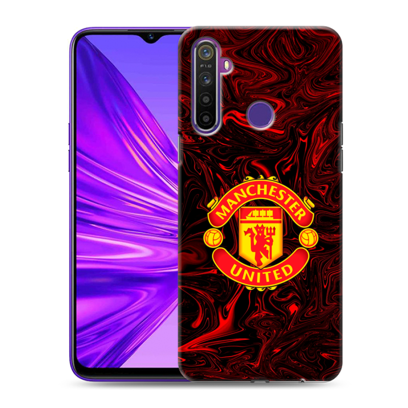 Силиконовый чехол на Realme 5 с принтом Manchester United Силиконовый чехол на Realme 5 с принтом Manchester United