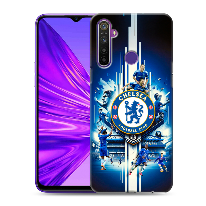 Силиконовый чехол на Realme 5 с принтом Chelsea Челси Силиконовый чехол на Realme 5 с принтом Chelsea Челси