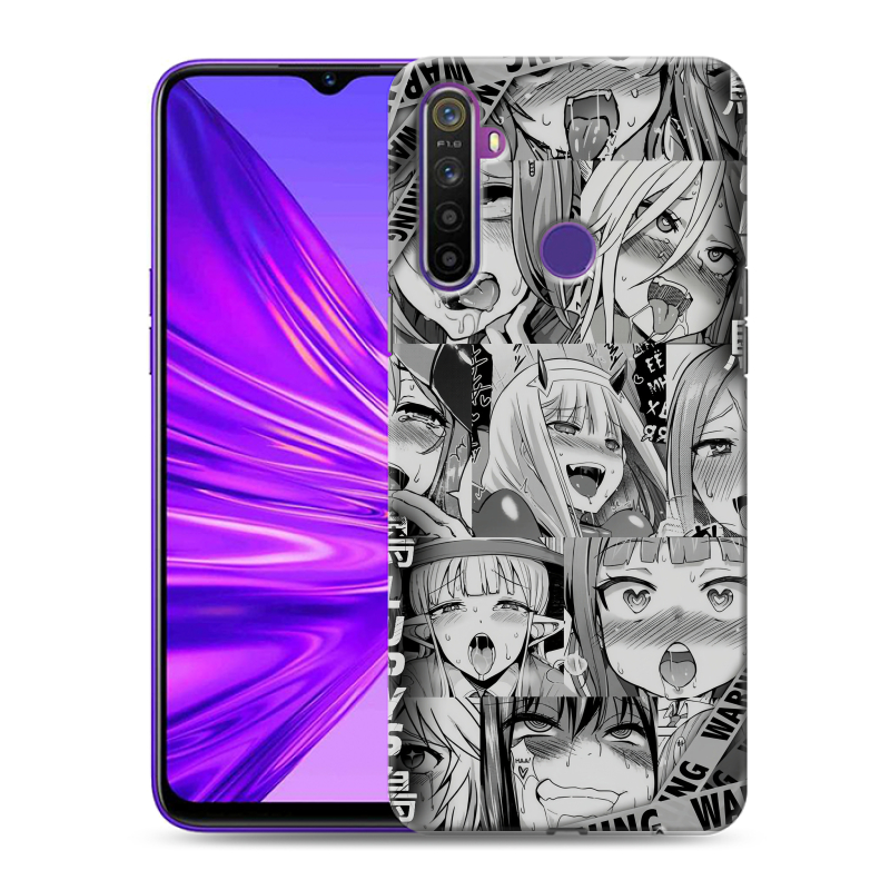 Силиконовый чехол на Realme 5 с принтом Ahegao Ахегао Аниме Силиконовый чехол на Realme 5 с принтом Ahegao Ахегао Аниме