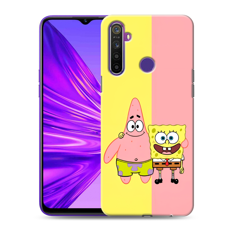 Силиконовый чехол на Realme 5 с принтом Спанч боб Спанчбоб Силиконовый чехол на Realme 5 с принтом Спанч боб Спанчбоб