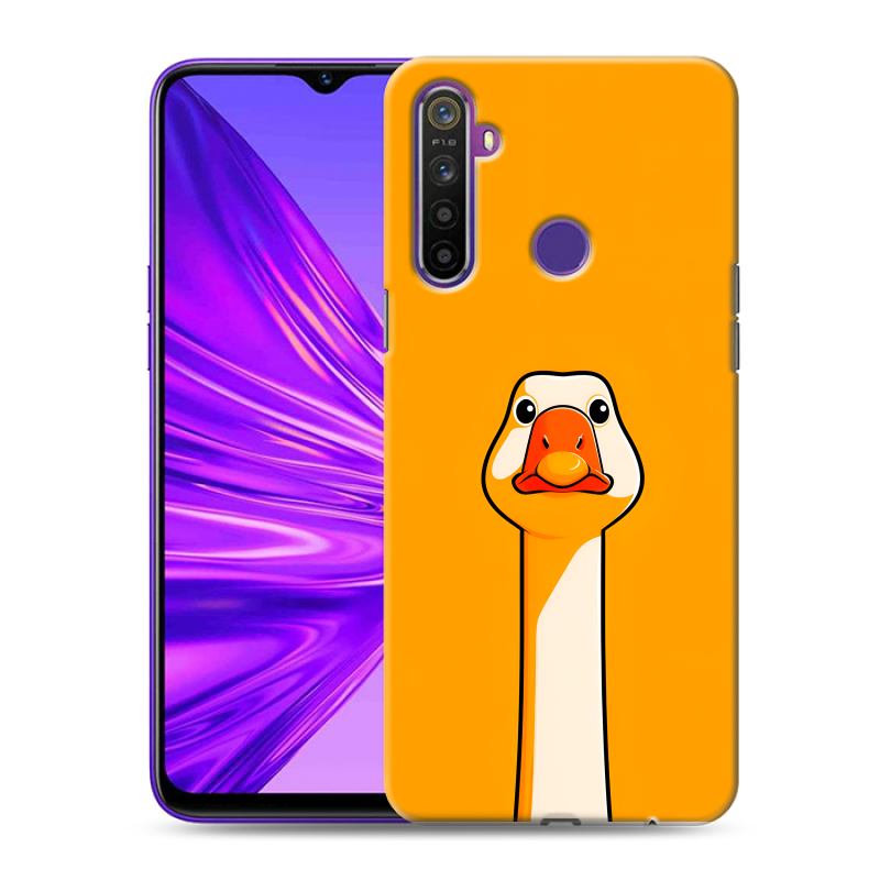 Силиконовый чехол на Realme 5 с принтом Смешная утка Силиконовый чехол на Realme 5 с принтом Смешная утка