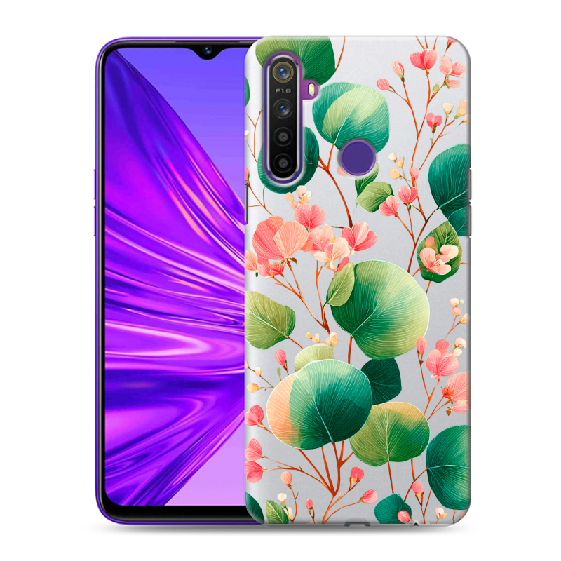 Силиконовый противоударный чехол на Realme 5 с принтом женский Силиконовый противоударный чехол на Realme 5 с принтом женский