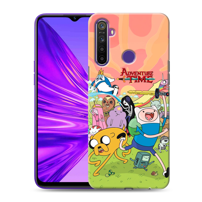 Силиконовый противоударный чехол на Realme 5 с принтом Adventure time Время приключений Силиконовый противоударный чехол на Realme 5 с принтом Adventure time Время приключений